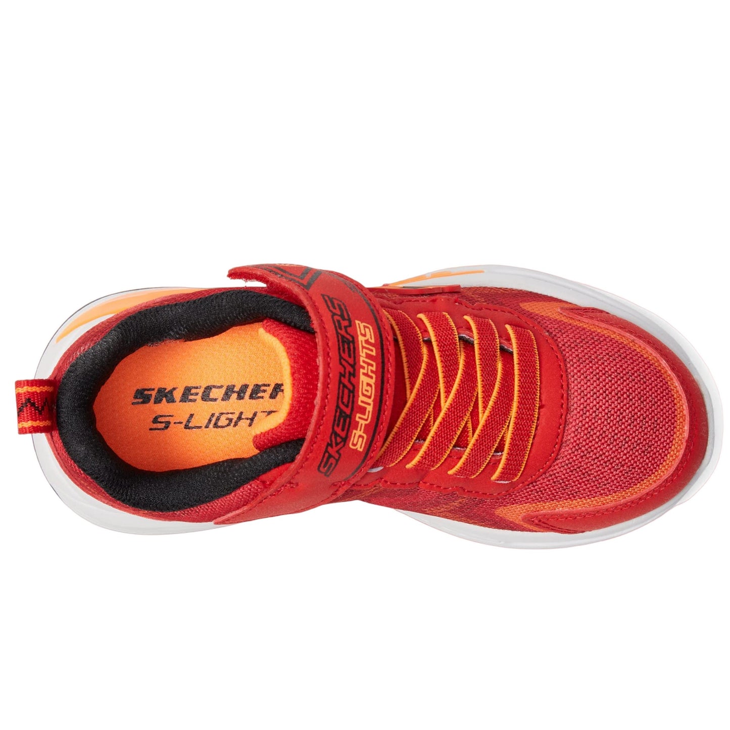 Red-Orange - Lifestyle - Skechers Boys S Lights Tri-Namics Trainers