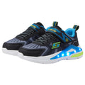 Black-Yellow-Blue - Front - Skechers Boys S Lights Tri-Namics Trainers