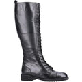 Black - Front - Riva Womens-Ladies Poppy Leather Knee-High Boots
