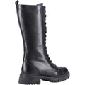 Black - Back - Riva Womens-Ladies Susie Leather Knee-High Boots