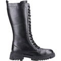 Black - Side - Riva Womens-Ladies Susie Leather Knee-High Boots