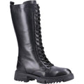 Black - Front - Riva Womens-Ladies Susie Leather Knee-High Boots