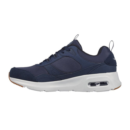 Navy-Black - Side - Skechers Mens Sketch-Air Court Suede Trainers