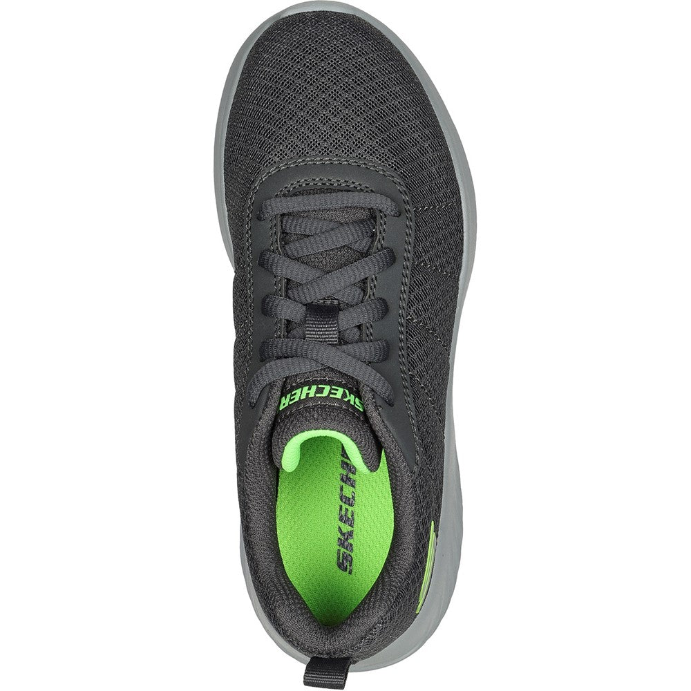 Charcoal - Back - Skechers Boys Bounder - Karonik Trainers