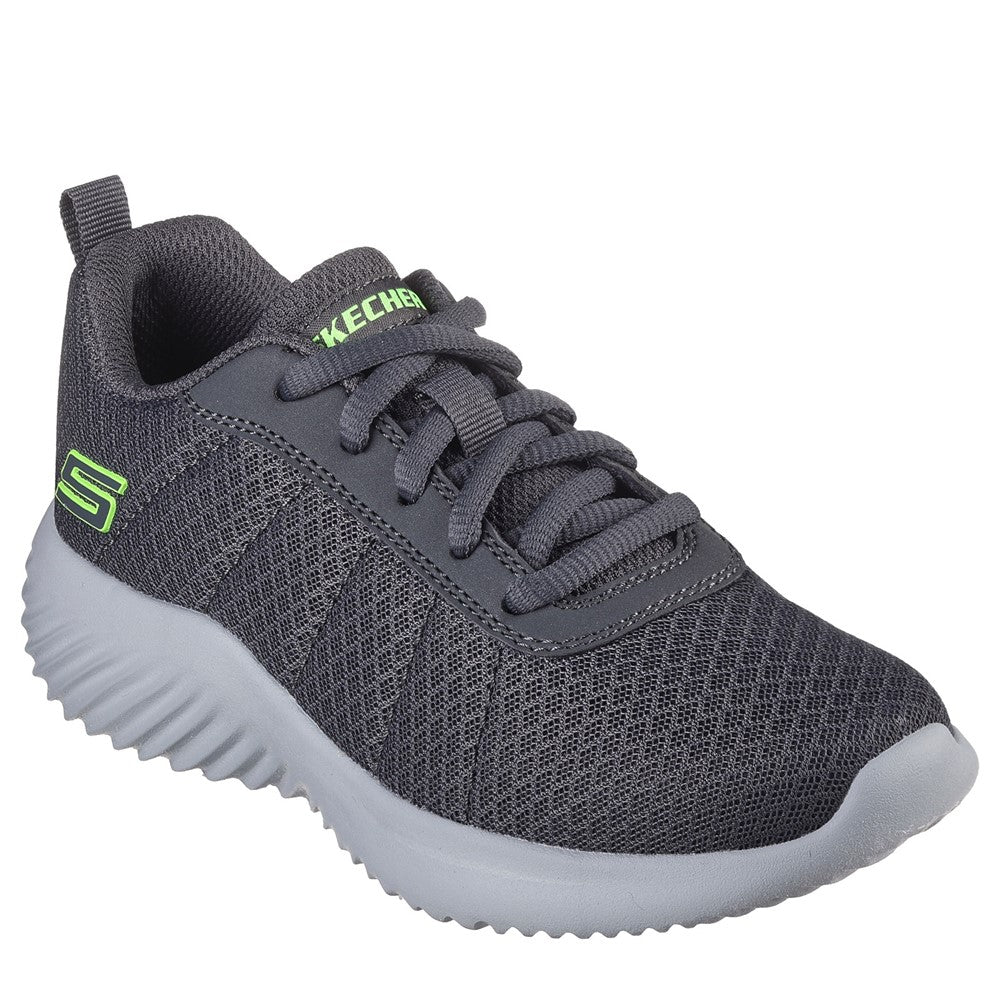 Charcoal - Front - Skechers Boys Bounder - Karonik Trainers