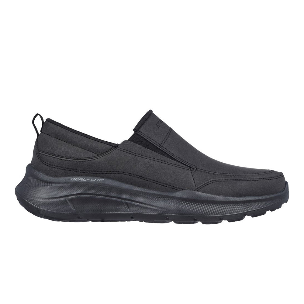 Black - Side - Skechers Mens Equalizer 5.0 - Harvey Nubuck Casual Shoes