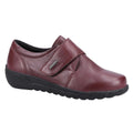 Burgundy - Front - Fleet & Foster Womens-Ladies Herdwick Leather Casual Shoes