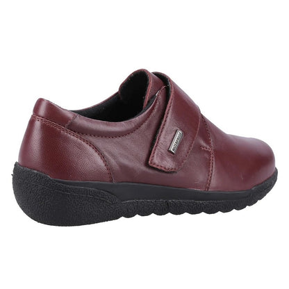 Burgundy - Back - Fleet & Foster Womens-Ladies Herdwick Leather Casual Shoes