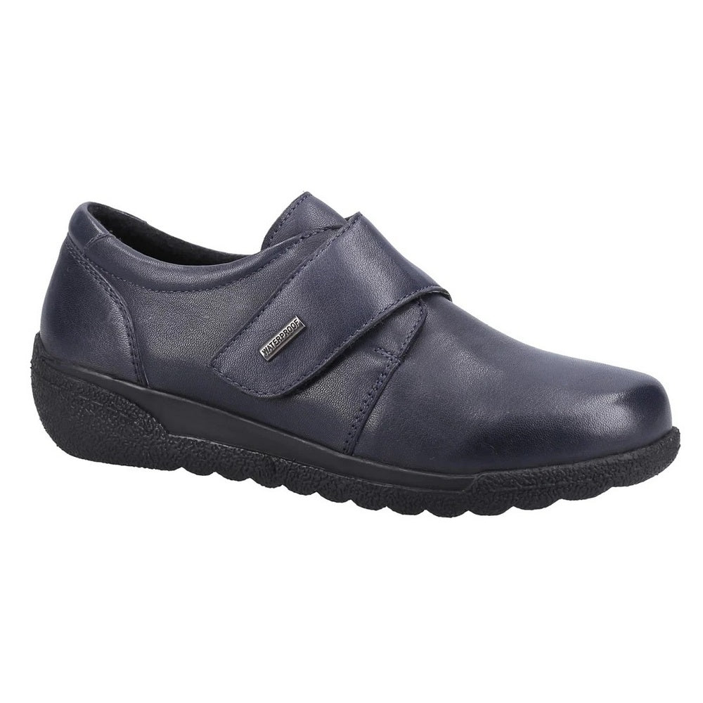 Navy - Front - Fleet & Foster Womens-Ladies Herdwick Leather Casual Shoes