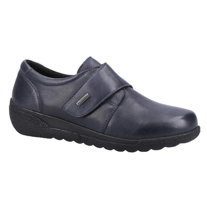 Navy - Front - Fleet & Foster Womens-Ladies Herdwick Leather Casual Shoes