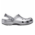 Silver - Close up - Crocs Unisex Adult Classic Metallic Clogs