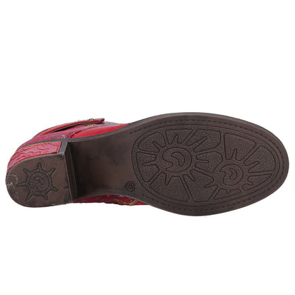 Red - Lifestyle - Riva Womens-Ladies Musa Leather Ankle Boots