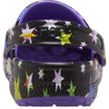 Neon Purple-Multicoloured - Back - Crocs Childrens-Kids Classic Stars Clogs
