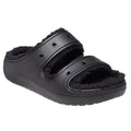 Black - Front - Crocs Unisex Adult Classic Cozzzy Sandals