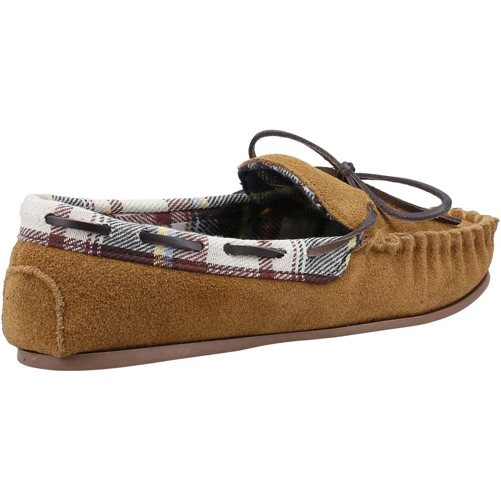 Tan - Back - Cotswold Womens-Ladies Chatsworth Suede Moccasins