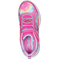 Hot Pink-Lavender - Lifestyle - Skechers Girls Flutter Heart Lights Groovy Swirl Shoes