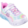 White-Multicoloured - Front - Skechers Girls Flutter Heart Lights Groovy Swirl Shoes