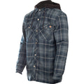 Navy - Side - Dickies Workwear Mens Fleece Hooded Shirt Jacket
