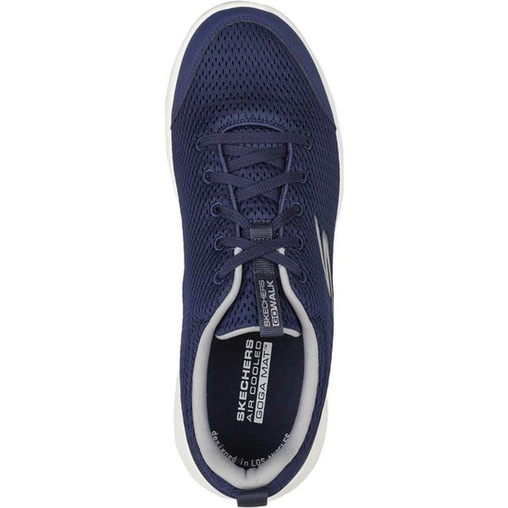 Navy-Grey - Side - Skechers Mens Go Walk Max - Progressor Trainers