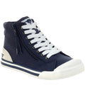 Navy - Front - Rocket Dog Womens-Ladies Jazzin Hi Trainers