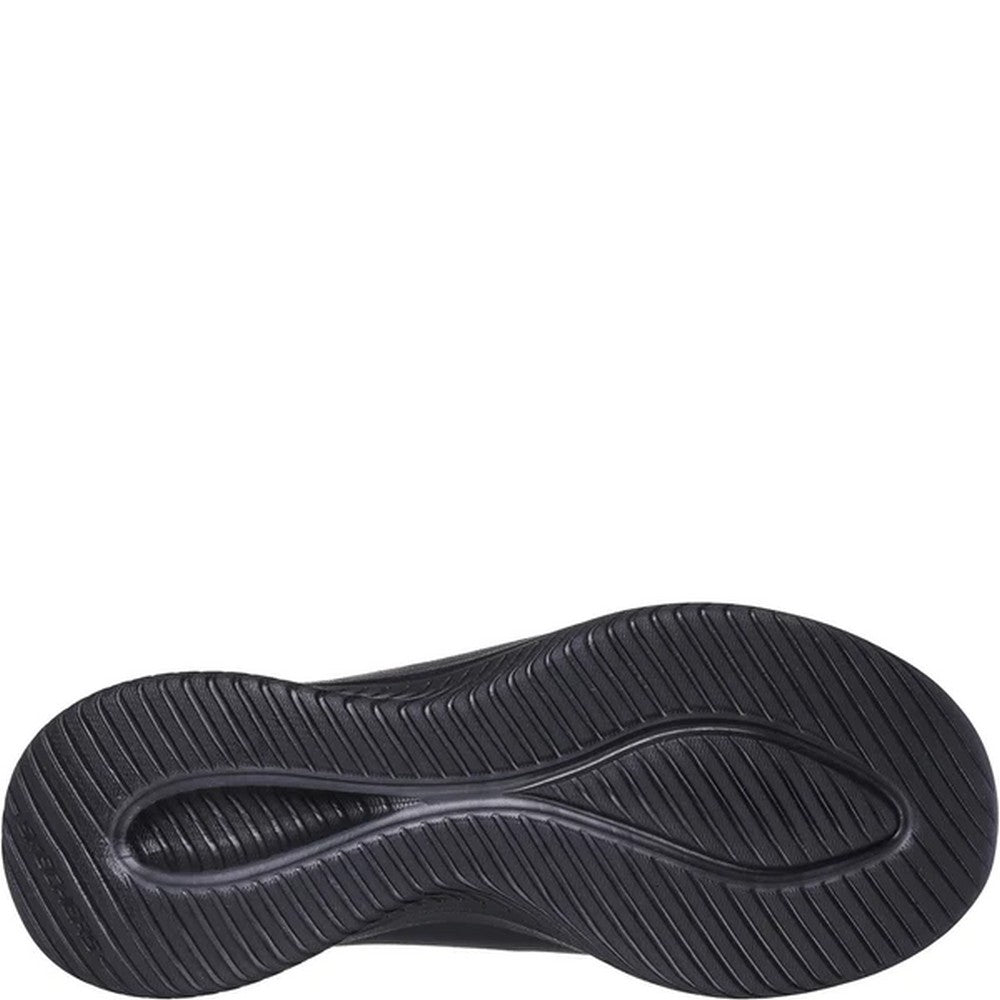 Black - Back - Skechers Womens-Ladies Ultra Flex 3.0 All Smooth Leather Shoes