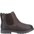 Brown - Side - Hush Puppies Boys Mini Preston Leather Chelsea Boots