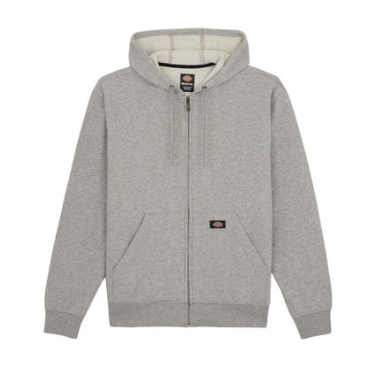 Heather Grey - Front - Dickies Mens Fleece Full Zip Hoodie