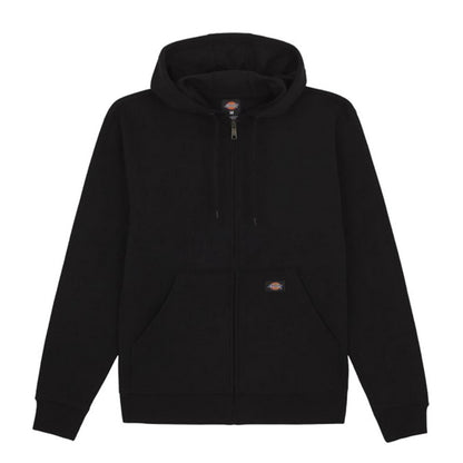 Black - Front - Dickies Mens Fleece Full Zip Hoodie