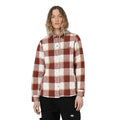 Fired Brick - Side - Dickies Womens-Ladies Flannel Shirt Jacket