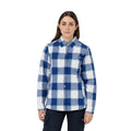 Surf Blue - Side - Dickies Womens-Ladies Flannel Shirt Jacket