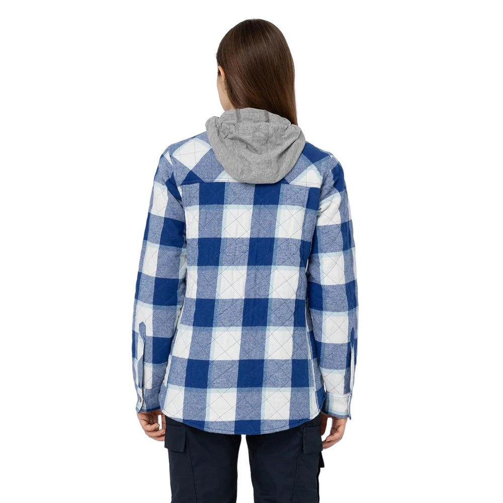 Surf Blue - Lifestyle - Dickies Womens-Ladies Flannel Shirt Jacket