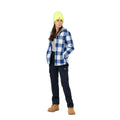 Surf Blue - Pack Shot - Dickies Womens-Ladies Flannel Shirt Jacket