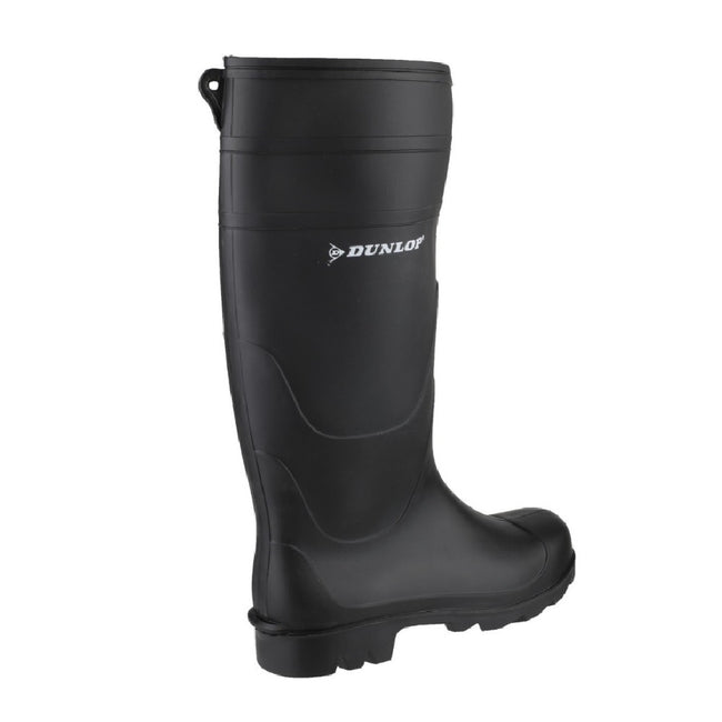 Black - Back - Dunlop Universal PVC Welly - Mens Wellington Boots