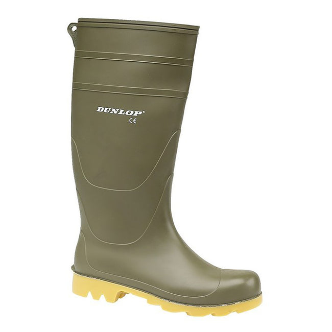 Green - Front - Dunlop Universal PVC Welly - Mens Wellington Boots