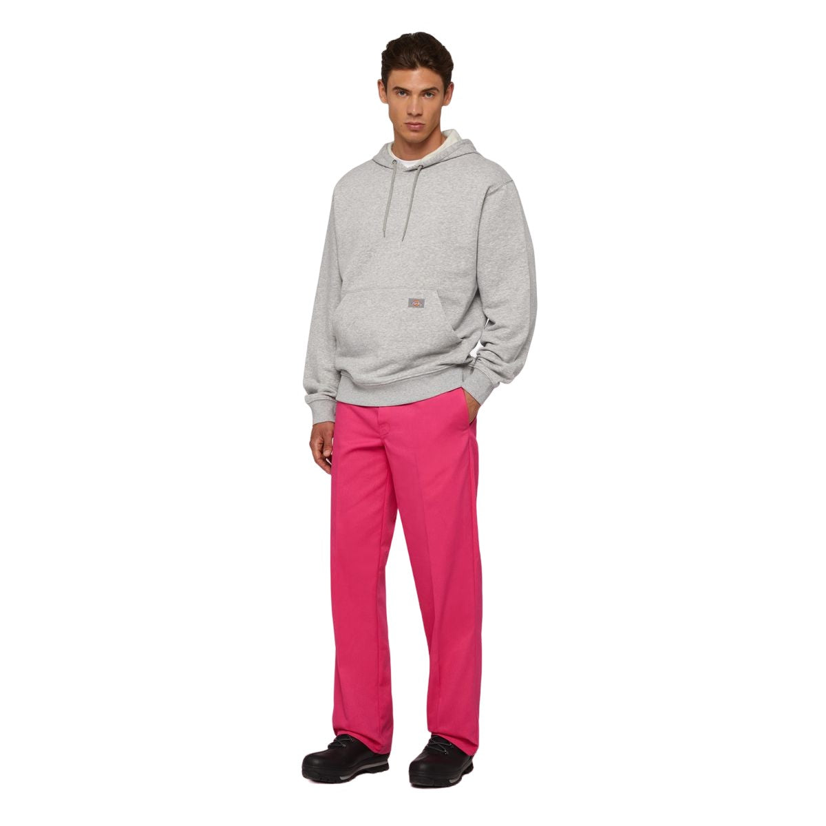 Heather Grey - Lifestyle - Dickies Workwear Mens Fleece Hoodie