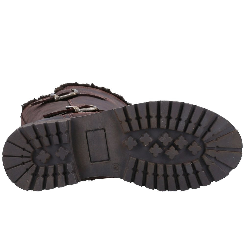 Brown - Pack Shot - Hush Puppies Girls Mini Winnie Leather Boots