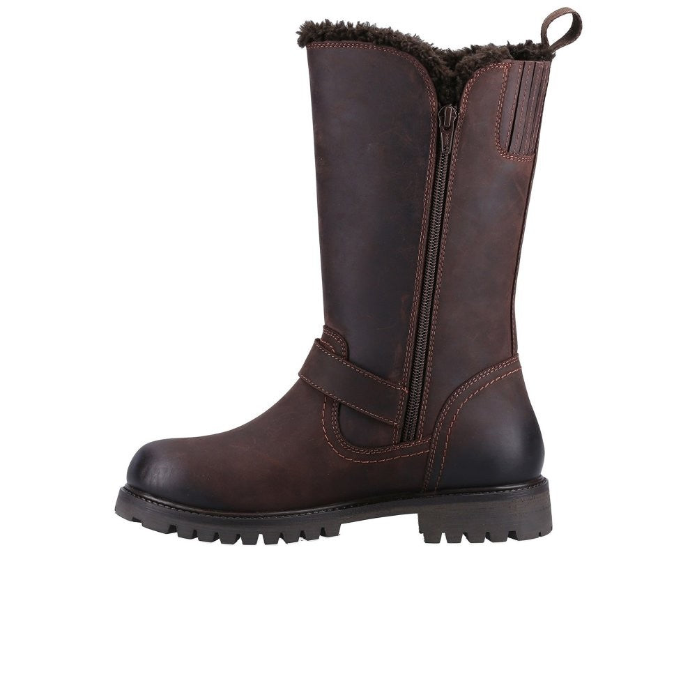 Brown - Lifestyle - Hush Puppies Girls Mini Winnie Leather Boots