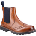 Tan - Front - Cotswold Mens Ford Leather Chelsea Boots