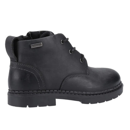 Black - Back - Hush Puppies Boys Mini Presley Leather Boots