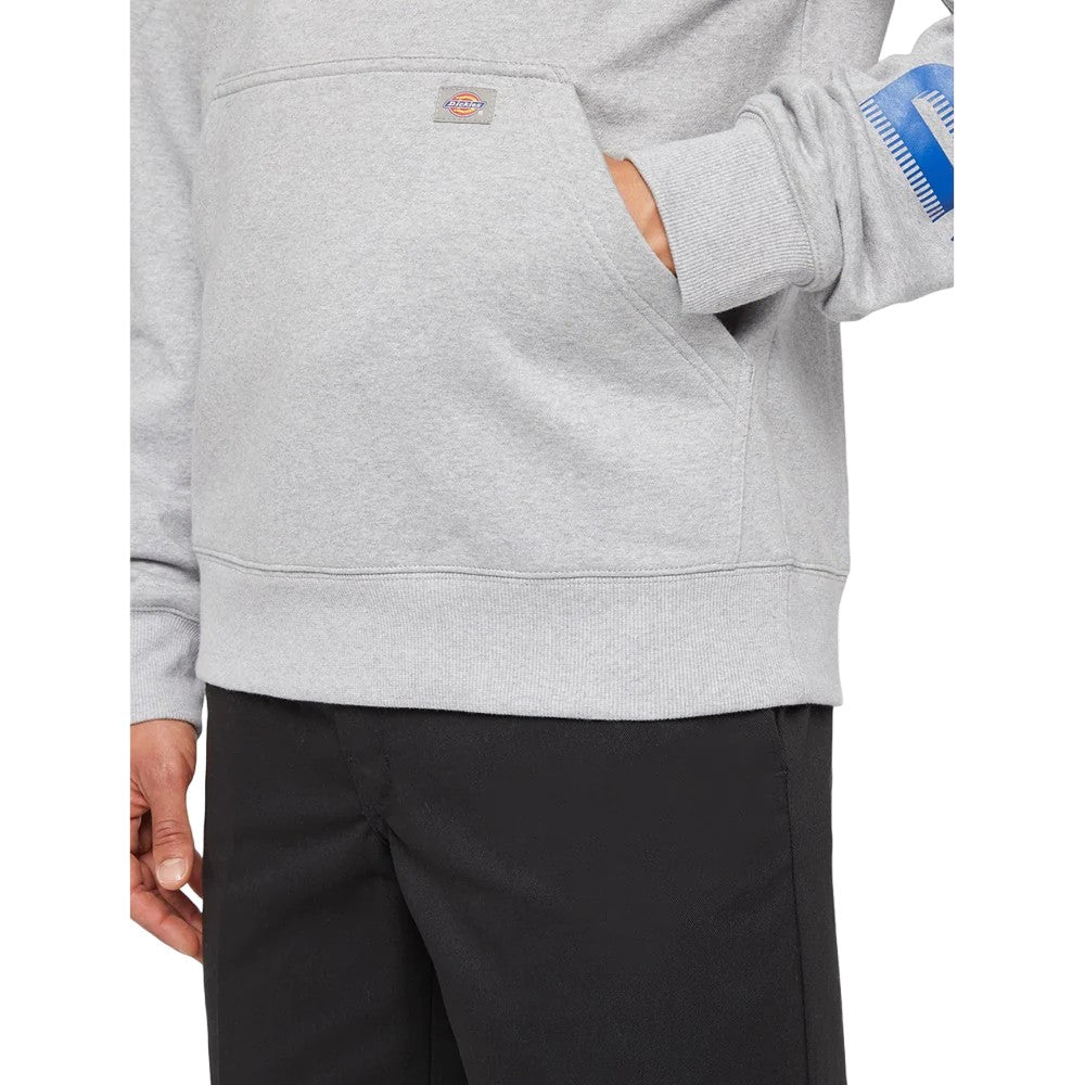 Heather Grey-Blue - Side - Dickies Workwear Mens Graphic Print Hoodie
