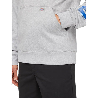 Heather Grey-Blue - Side - Dickies Workwear Mens Graphic Print Hoodie