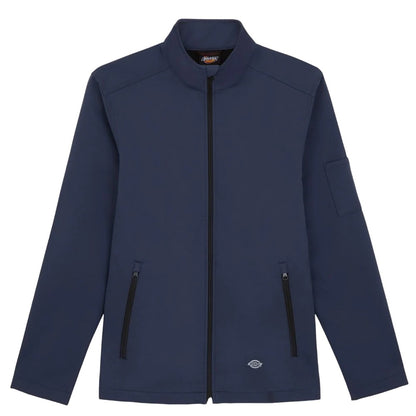 Navy - Front - Dickies Workwear Mens High-Neck Soft Shell Jacket