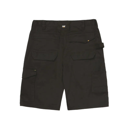 Black - Back - Caterpillar Mens Essential Stretch Shorts