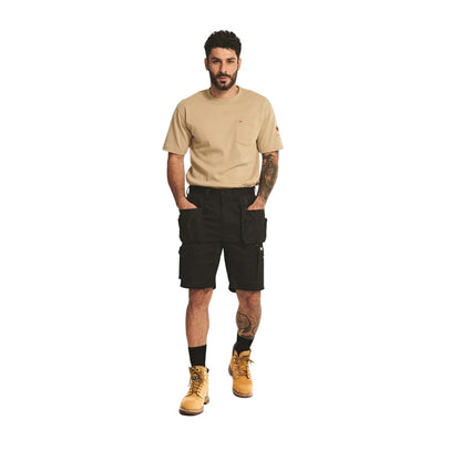 Black - Pack Shot - Caterpillar Mens Essential Stretch Shorts