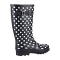 Black-White - Lifestyle - Cotswold Womens-Ladies Dotted Wellington Boots