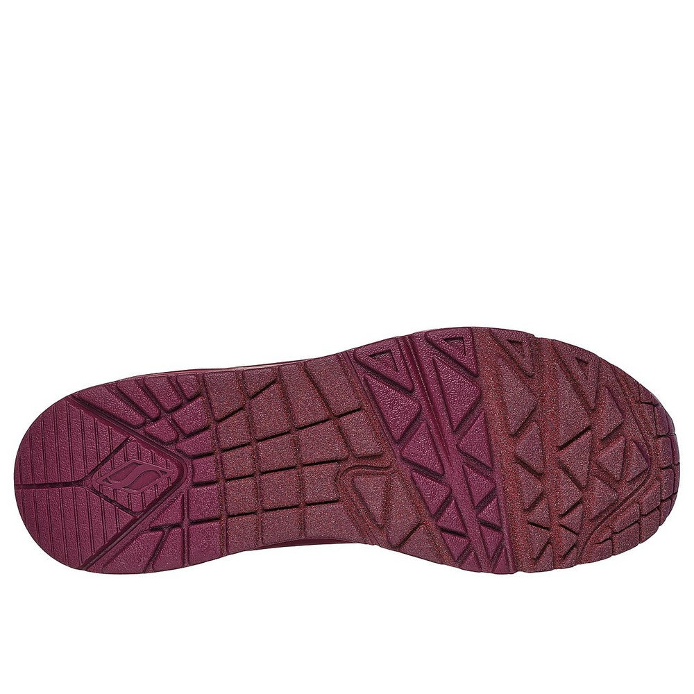Plum - Back - Skechers Womens-Ladies Uno Stand On Air Trainers