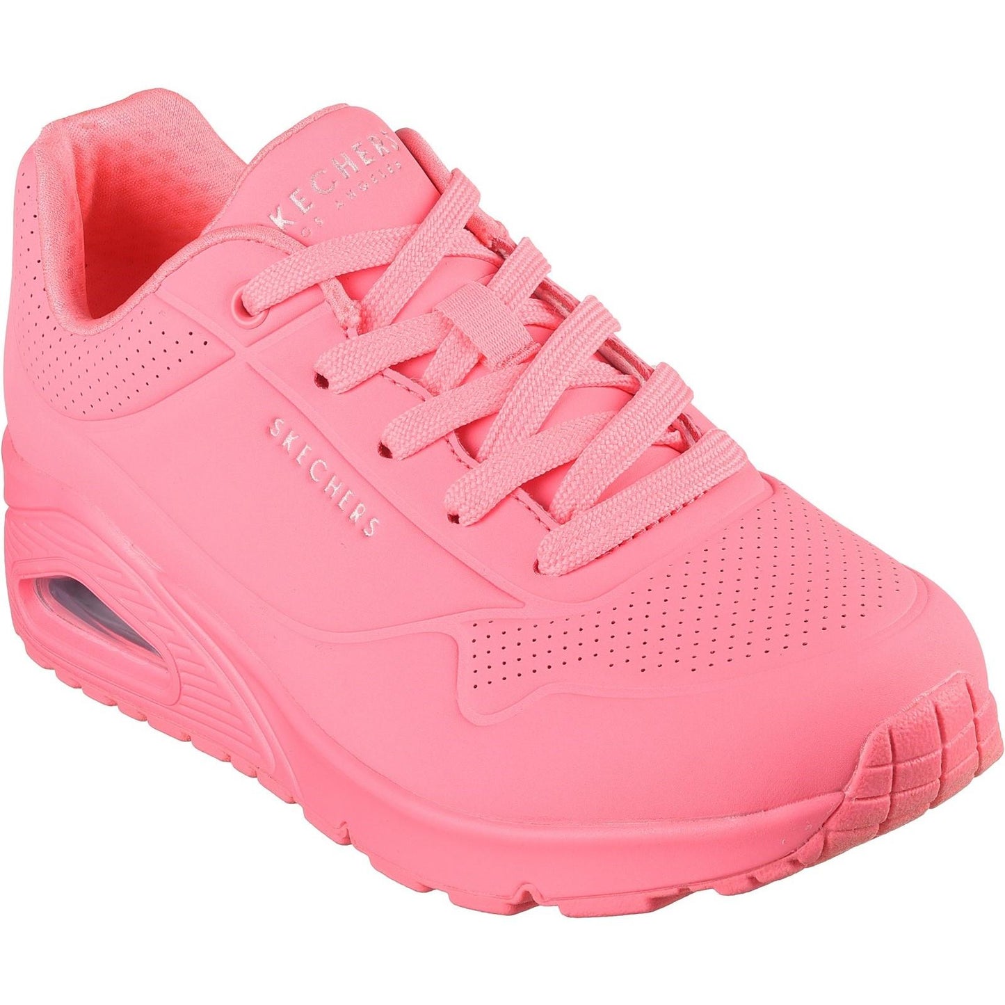 Coral - Front - Skechers Womens-Ladies Uno Stand On Air Trainers