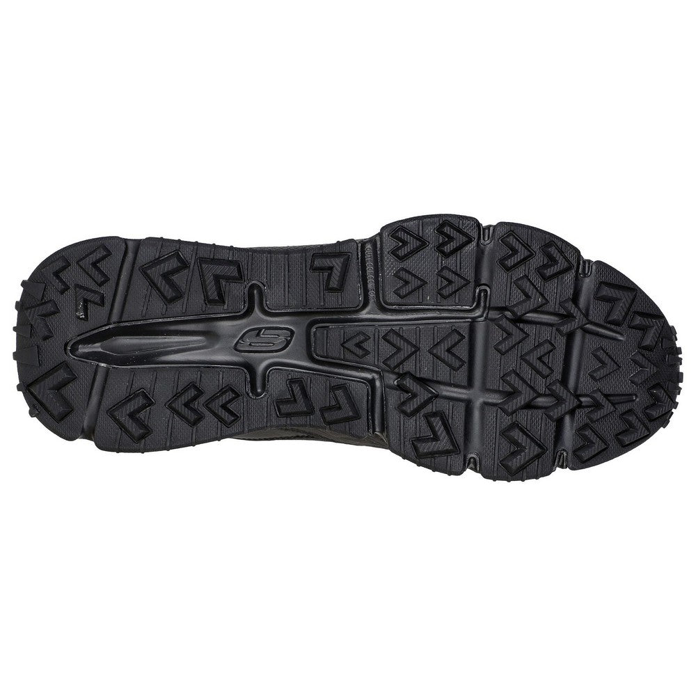 Black - Back - Skechers Mens Skech-Air Envoy Bulldozer Leather Walking Boots