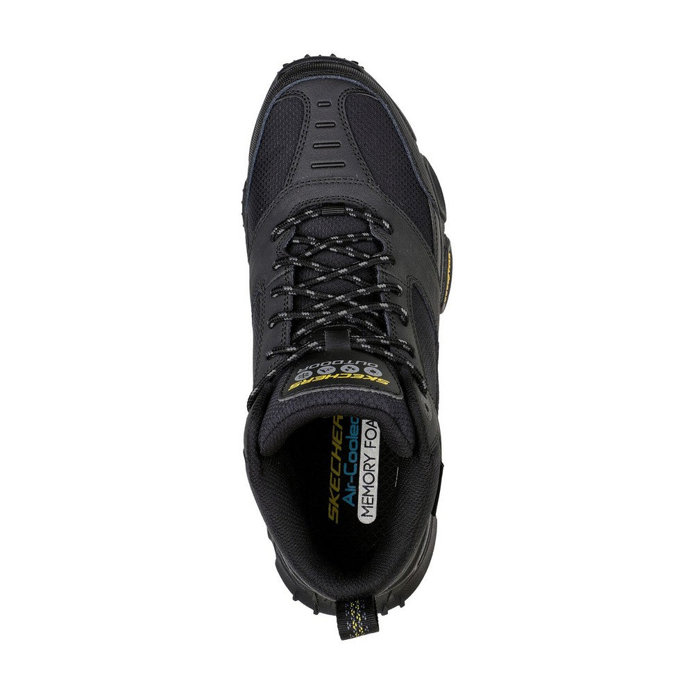 Black - Side - Skechers Mens Skech-Air Envoy Bulldozer Leather Walking Boots