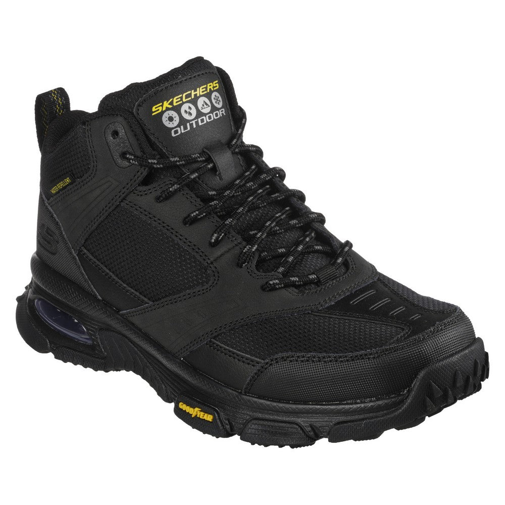 Black - Front - Skechers Mens Skech-Air Envoy Bulldozer Leather Walking Boots